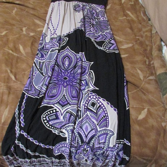 Purple Maxi Dress Size 8 - Picture 3 of 6